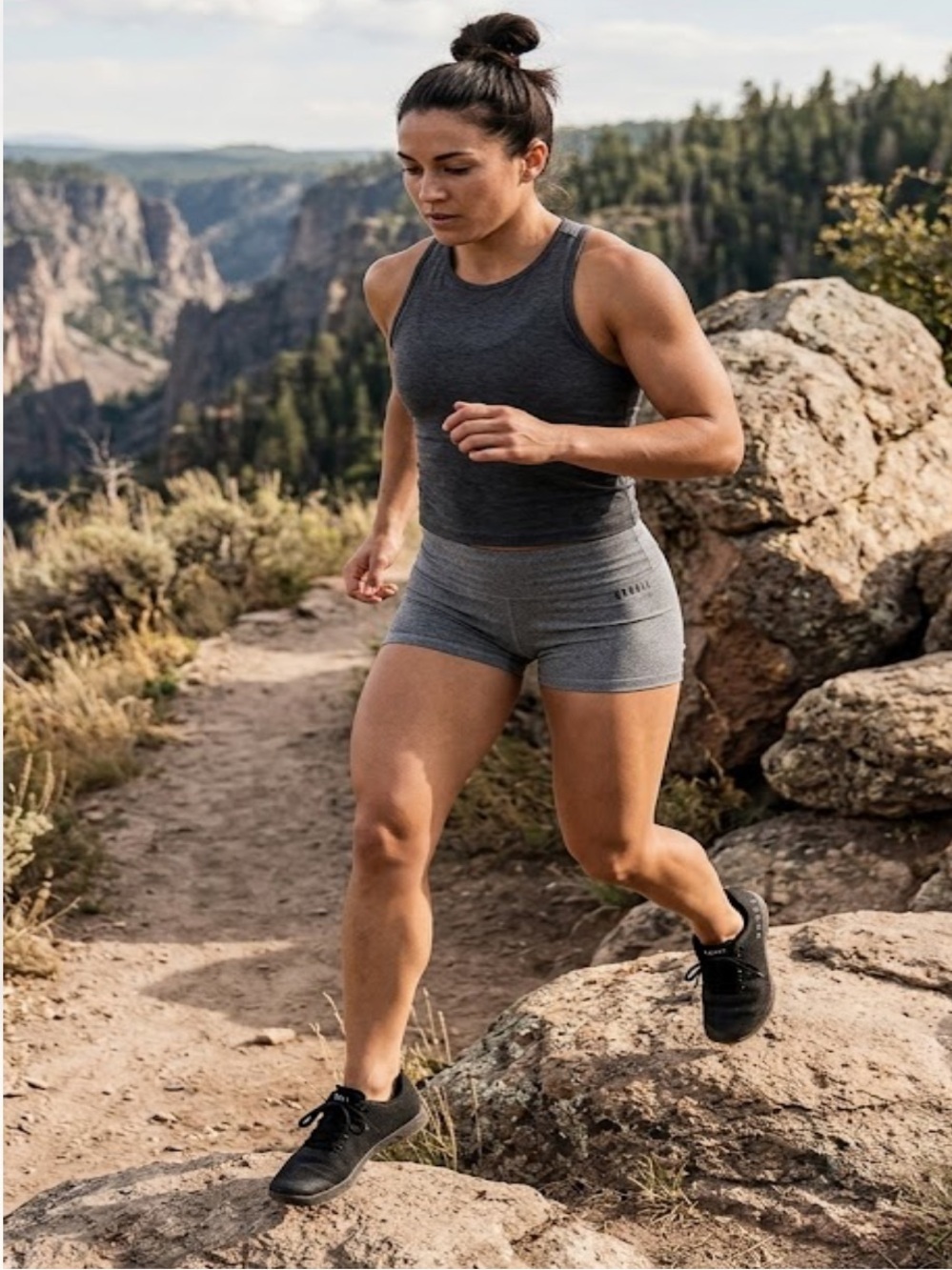 NOBULL Heather Gray Performance Waistband Shorts